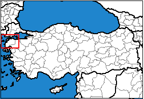 Çanakkale Türkiye'nin neresinde. Kocaeli konum haritası