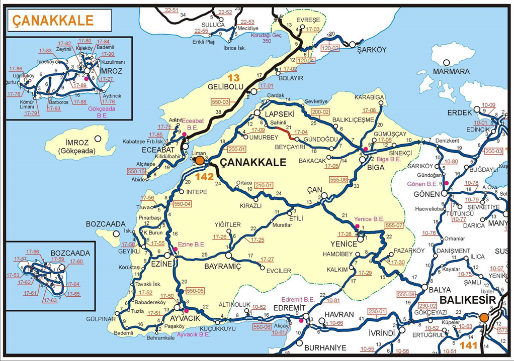 Çanakkale Haritası
