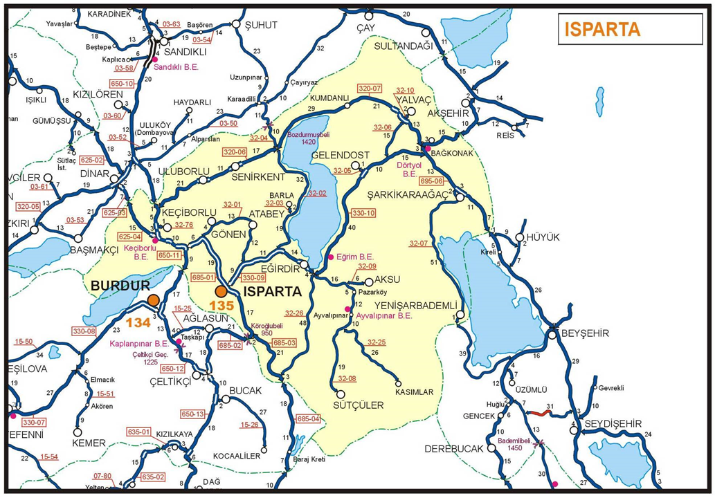 Isparta Haritası