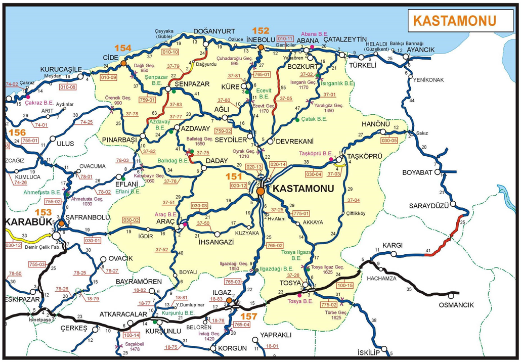 Kastamonu Haritası