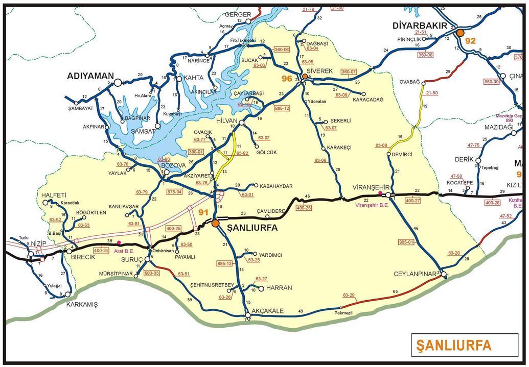 Şanlıurfa Haritası