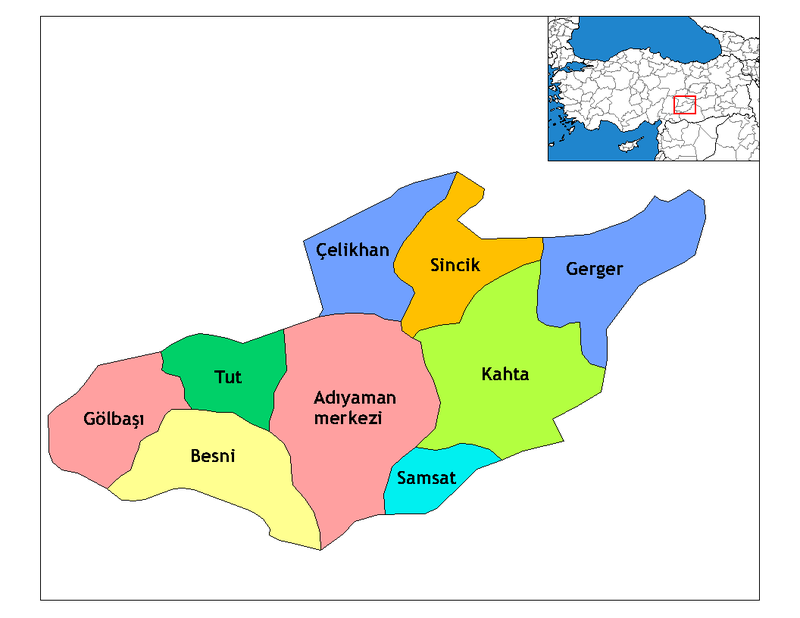 Adıyaman Ilceleri Haritası