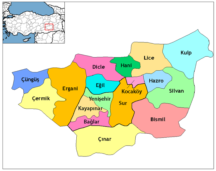 Diyarbakır Ilceleri Haritası