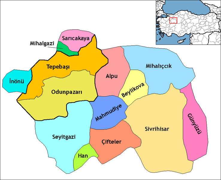 Eskişehir Ilceleri Haritası