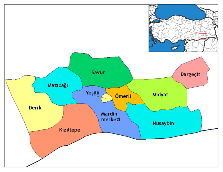Mardin Ilceleri Haritası
