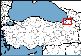 Artvin konum haritası