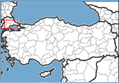 Tekirdağ konum haritası